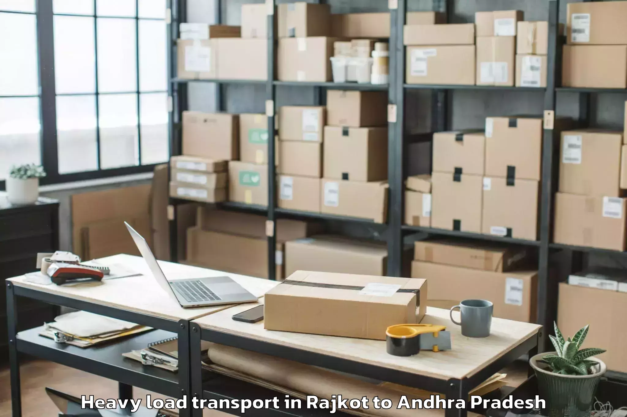 Leading Rajkot to Buchinaidu Kandriga Heavy Load Transport Provider